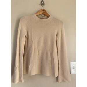 Vince lightweight 100% cashmere cream sweater size medium flared sleeve